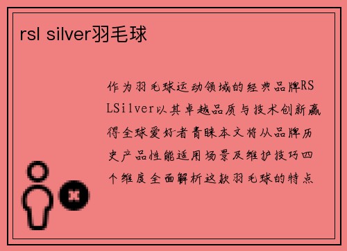 rsl silver羽毛球